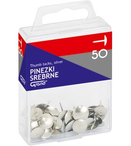Pinezki srebrne (50szt.) Grand