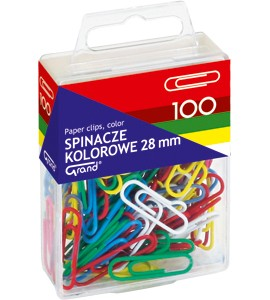 Spinacz okrągły kolorowy 28mm Grand