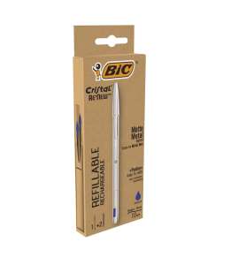 Długopis Renew metal. + wkłady Bic