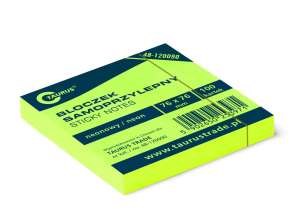 Notes samop. 76x76 zielony neon Taurus