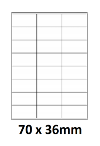 Etykiety samop. A4 70mm x 36mm Tamto