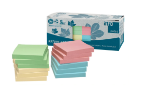 Notes ECO 75x75mm 12 szt. mix kolor Tres