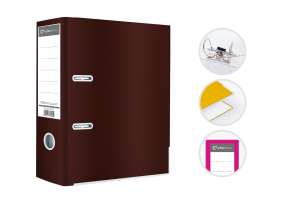 Segregator A4/75 brązowy lakier Interdruk