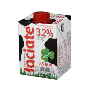 Mleko w kartonie 0,5l 3,2% Łaciate