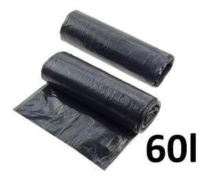 Worki na śmieci 60l czarne LDPE (50szt.)