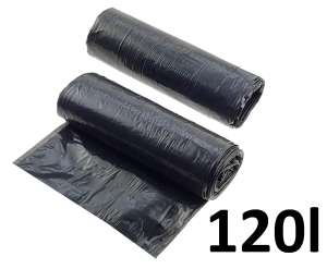 Worki na śmieci 120l czarne LDPE          (25szt.)