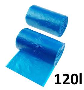 Worki na śmieci 120l niebieskie LDPE      (25szt.)