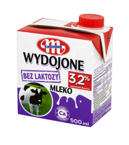 Mleko bez laktozy 0,5l 3,2% Mlekovita