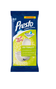 Ściereczki nawilżane do toalety (48szt.)  Presto