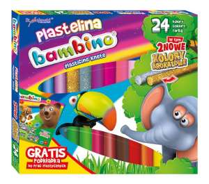 Plastelina 24kol. + gratis Bambino