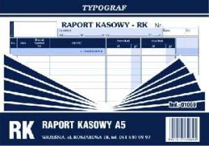 Druk raport kasowy A5 wielokop. Typograf