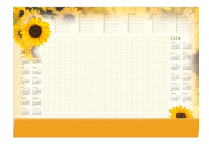 Terminarz planer A2 z listwą T-1-A2       słoneczniki Michalczyk