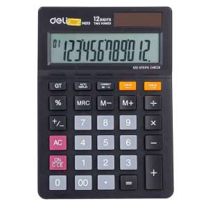 Kalkulator 12 pozycyjny EM01320 czarny    Deli