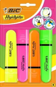 Zakreślacz Marking Flat fluo (4szt.) BIC