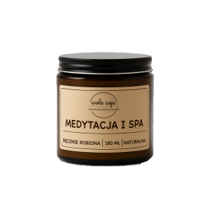 Ręcznie robiona świeca sojowa Medytacja   i Spa (180ml) Wole Soje