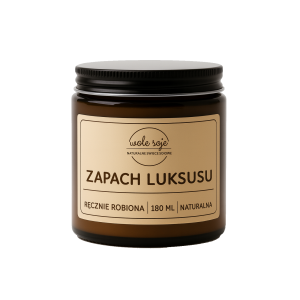Ręcznie robiona świeca sojowa Zapach      Luksusu (180ml) Wole Soje