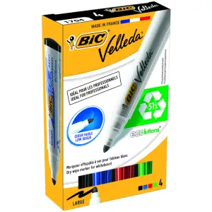 Marker such. komplet 4 kol. Velleda       Large Bic