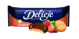 Ciastka Delicje Szampańskie Truskawkowe   (147g) Wedel