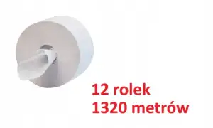 Papier toaletowy (12 rolek x 110 metrów)  2 warstwy, celuloza