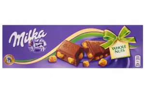 Czekolada duża mleczna Wholenuts (250g)   Milka