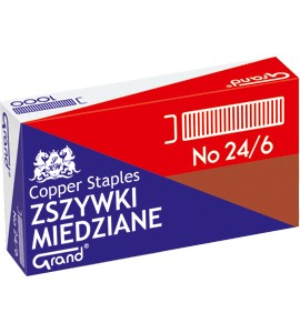 Zszywki 24/6 miedziane Grand