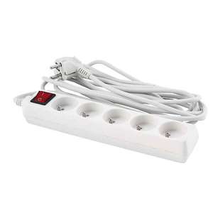 Przedłużacz 1,5m 5 gniazd z wyłącznikiem