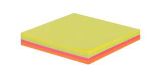 Notes tęczowy neon 76x76 100 kart. Tres