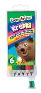 Kredki w drewnie 6 kol. Bambino