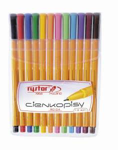 Cienkopisy 12 kolorów RC-04 Rystor