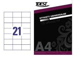Etykiety samop. A4 70mm x 42,3mm Tamto