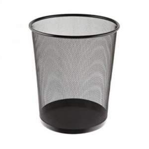 Kosz na śmieci siatkowy 18l czarny Tres