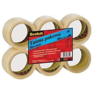 Taśma pakowa przez. kauczukowa mocna      48mm x 66m Scotch
