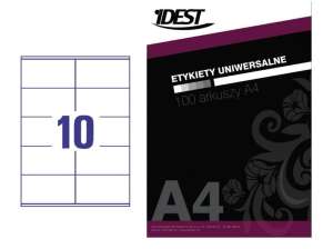 Etykiety samop. A4 105mm x 57mm Tamto