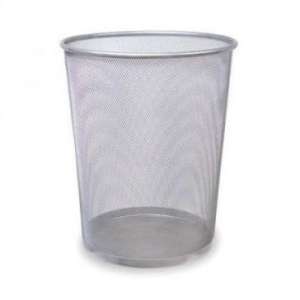 Kosz na śmieci siatkowy 18l srebrny Tres