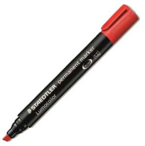Marker perman. czerwony ścięty Staedtler
