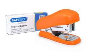 Zszywacz Bug pomarańcz. (12k) + zszywki Rapesco