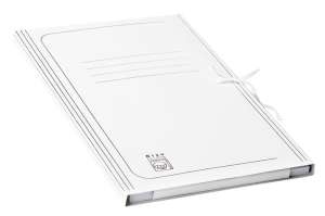 Teczka papierowa A4 wiązana biała Bigo